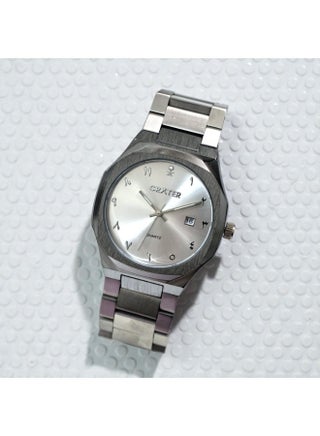 CRATER Men's Luxury Royal Watch – Stainless Steel Classic Design with Calendar, Water Resistant – Includes Original Brand Gift Box (Silver /Silver ) - view 5
